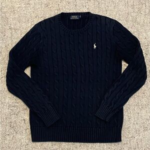 Polo by Ralph Lauren Dark Blue Cable-Knit Sweater